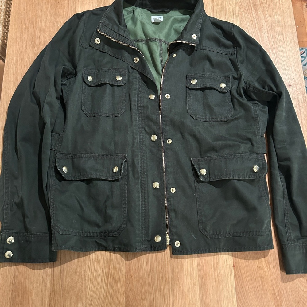 J. Crew Dark Green Military Field Jacket